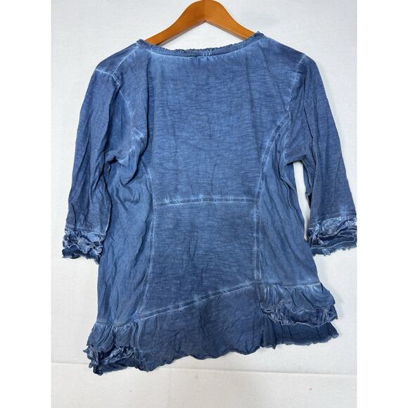 Lot Of 3 Parsley And Sage Tops. 1 Solid Blue. 2 Patterned. Large - Picture 6 of 10